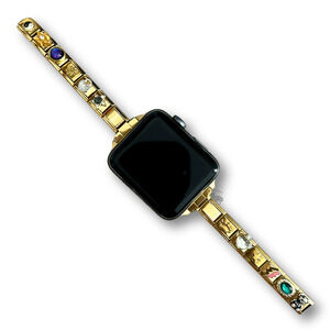 Italian Charm Bracelet Band Compatible with Smart Watch Vintage Style Gold